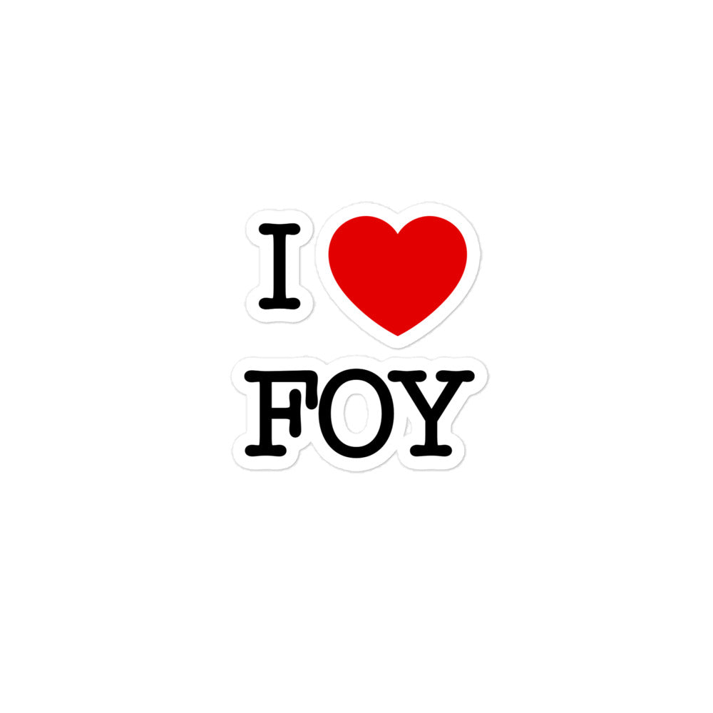 I LOVE FOY sticker